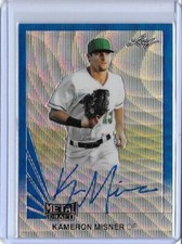 2019 Leaf Metal KAMERON MISNER Throwback Blue Wave Prismatic Auto RC /20 Rays 