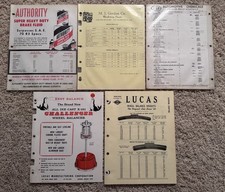Vintage Authority Brake Fluid, MJ Gordon Malco Challenger And Lucas Price Guides