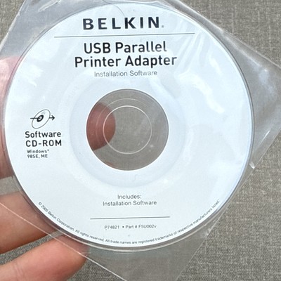 Belkin USB Parallel Printer Adapter Installation Software CD