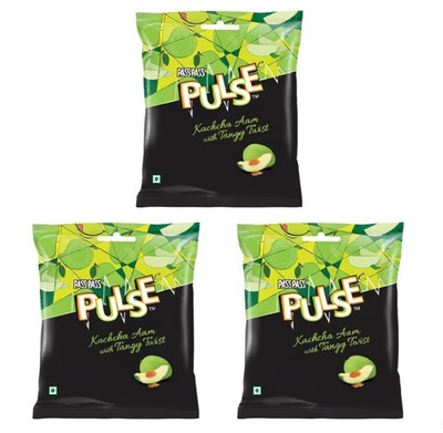 Pulse Raw Mango Toffee 3 Pack | Tangy Masala Candy 150pcs
