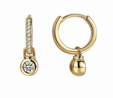 Small Hoop Huggie Gold Plated Earrings for Little Girls Children Womens Jewelry