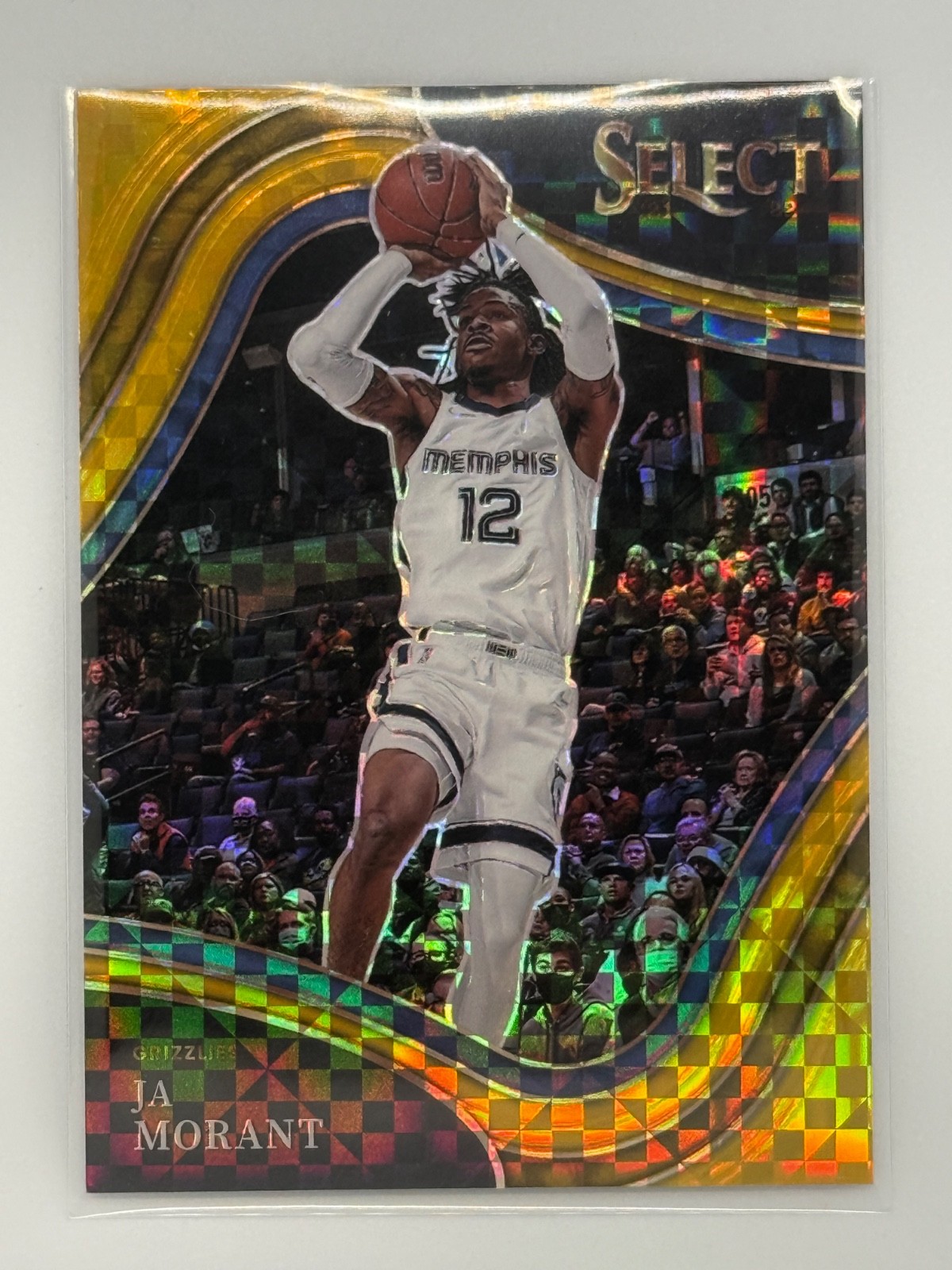 2021-22 Panini Select #214 Ja Morant Courtside Gold geo /10