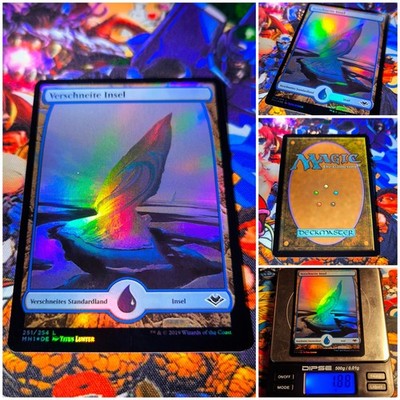 MTG Snow-Covered Island   Nm Full Art Land FOIL Modern Horizons MH1 OG