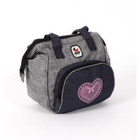 Bayer Chic 2000 854-26 Neu, Puppen-Wickeltasche, Melange Grau-Navy