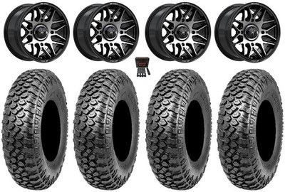 MSA Radar 15'' Wheels Black/Machined 32'' RAZR XT Tires Can-Am Defender