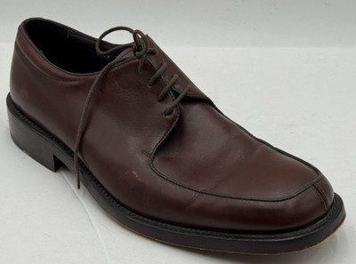 Gordon Rush Tyler Men Oxford 44 Brown Leather Lace Up Split Toe Dress Shoes 3183