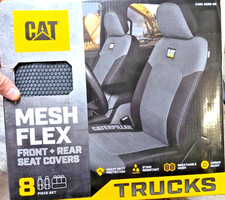 Cat Meshflex Front Rear Covers Set - Black Gray Truck Suv Van Car Seat Covers