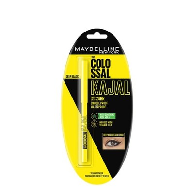 Maybelline New York Intense Colour Colossal Kajal, Black, Matte Finish, 0.35g