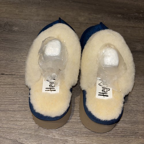 Zapatillas de plataforma Corkys zapatos de mula abrazarse azul azulado terciopelo para mujer talla 7 - Imagen 3 de 6