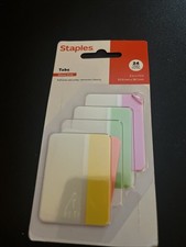 Packages of Staples Heavy duty Tabs, 2" x 1.5"sticky Note Tabs, 24 each pack
