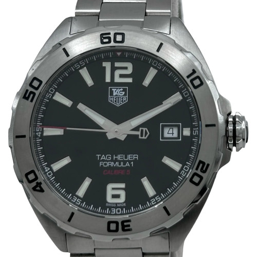 TAG HEUER 1 5 WAZ2113.BA0875 41mm SS Black Dial Automatic Date 2017 #OKW2059