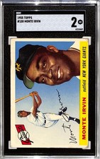 Monte Irvin 1955 Topps #100 SGC 2 GD NY Giants Hall of Fame