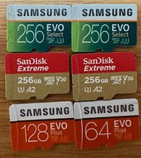 GeniuneSanDisk Extreme 256GB Class 10 - microSDXC Memory Card -256gb -128gb-64gb