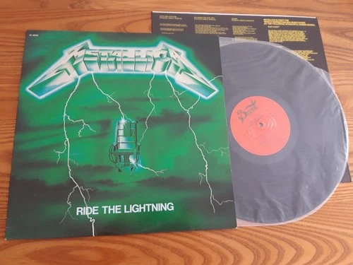 METALLICA "Ride The Lightning" 1984, France Bernett SB 18026 Green Cover EX/NM