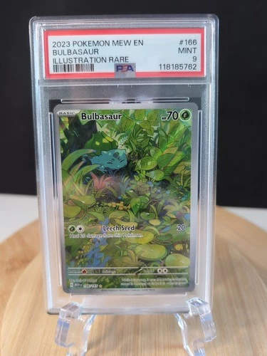Pokémon Bulbasaur Illustration Rare Holo 166/165 Scarlet & Violet 151 PSA 9