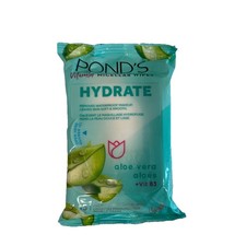 Pond's Vitamin Micellar Facial Wipes Hydrate Aloe Vera Vit B3 Pre-Moistened