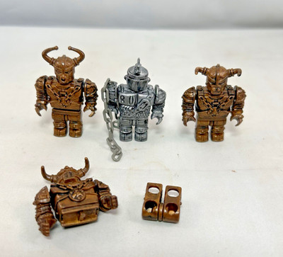 MEGA BLOKS DRAGONS KRYSTAL WARS MINIFIGURE VIKING LOT Of 3 with Pieces