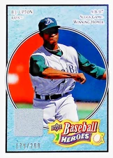 2008 UPPER DECK HEROES JERSEY LIGHT BLUE #164 B.J. UPTON 179/200