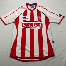 Camiseta de fútbol Atletica Club Necaxa niños talla 10 roja blanca bimbo patrocinador Victoria