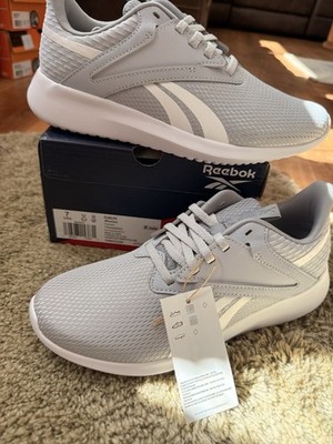 Reebok Fluxlite Gray White Men's Lightweight Athletic Sneakers Training