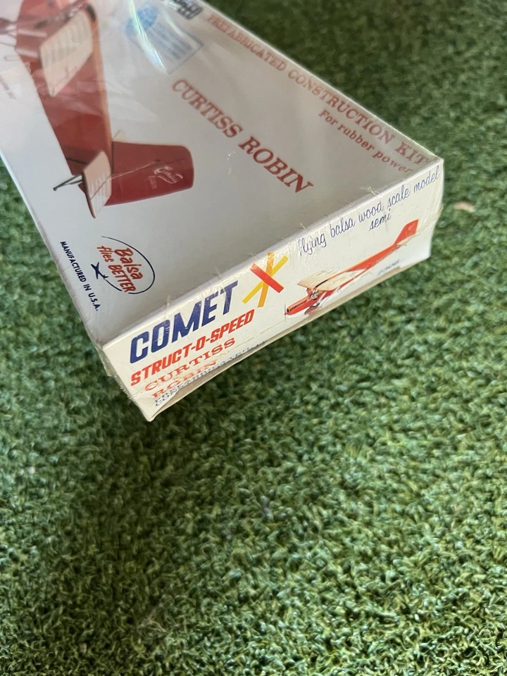 COMET CURTISS ROBIN 14.5" WINGSPAN #2306 STRUCT-O-SPEED BALSA AIRPLANE MODEL - Image 3 of 4