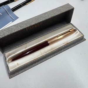 Parker 51 Gold Filled Cap 12K Ballpoint Pen Burgundy - Fresh ink installed
