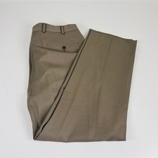 Brooks Brothrs 36 x 30 Madison Dress Pants 100 Wool Beige Flat Front Formal