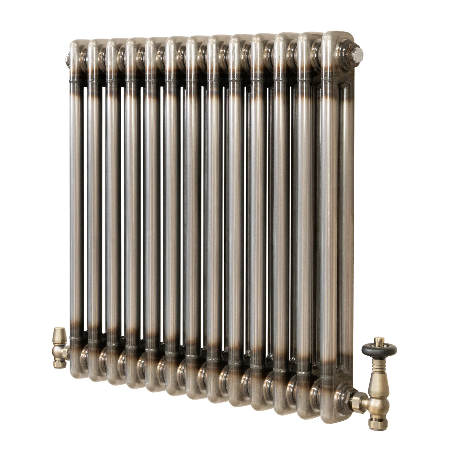 Traditional 2 Column Radiator 600mm x 605mm & TRV Valves Modern
