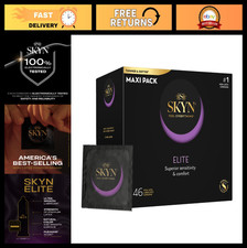Ultra Thin Lubricated Latex-Free Condoms Value Pack - 46 Count, Extra Comfort