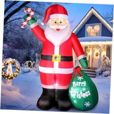 8 FT Christmas Inflatable Santa Claus with Candy and Big Gift Bag 8 FT Santa