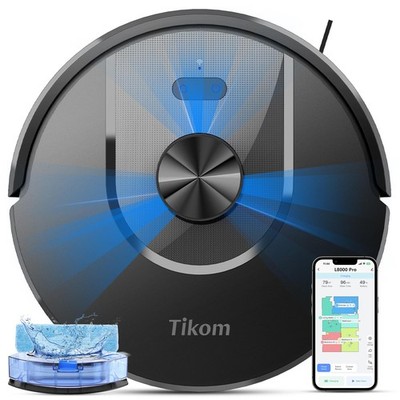 Robot Vacuum and Mop Combo, 6000Pa Automatic Robotic Vacuum Cleaner,