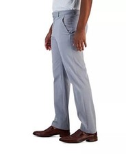 Perry Ellis Mens Slim fit Dress Pants 30 / 30 Light Grey Solid Stretch