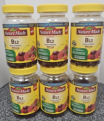 6 X 160 ct Nature Made B12 Gummies Extra Strength 3000 MCG PER 2 Gummies 7/2026