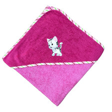 Katzen Kapuzenhandtuch  - personalisierbar - Geschenk für Baby oder Kleinkind