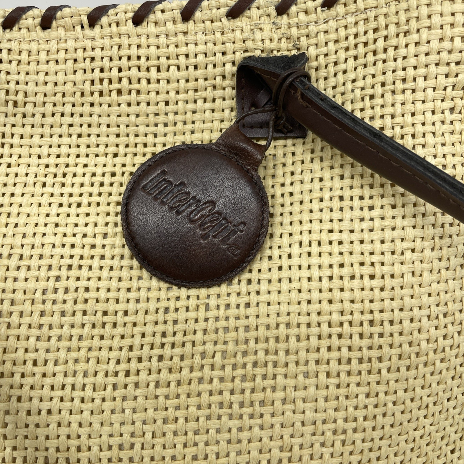 Sun N Sand Beach Tote With Wallet Straw Basket Weave Snap Bag 14” By 11” READ