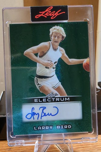 2025 Leaf Electrum Larry Bird 3/5 Green Auto Autograph Card Celtics