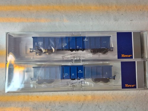 Roco 76044 2tlg Güterwagenset PKP Eanos blau H0&OVP | Zustand: Neu