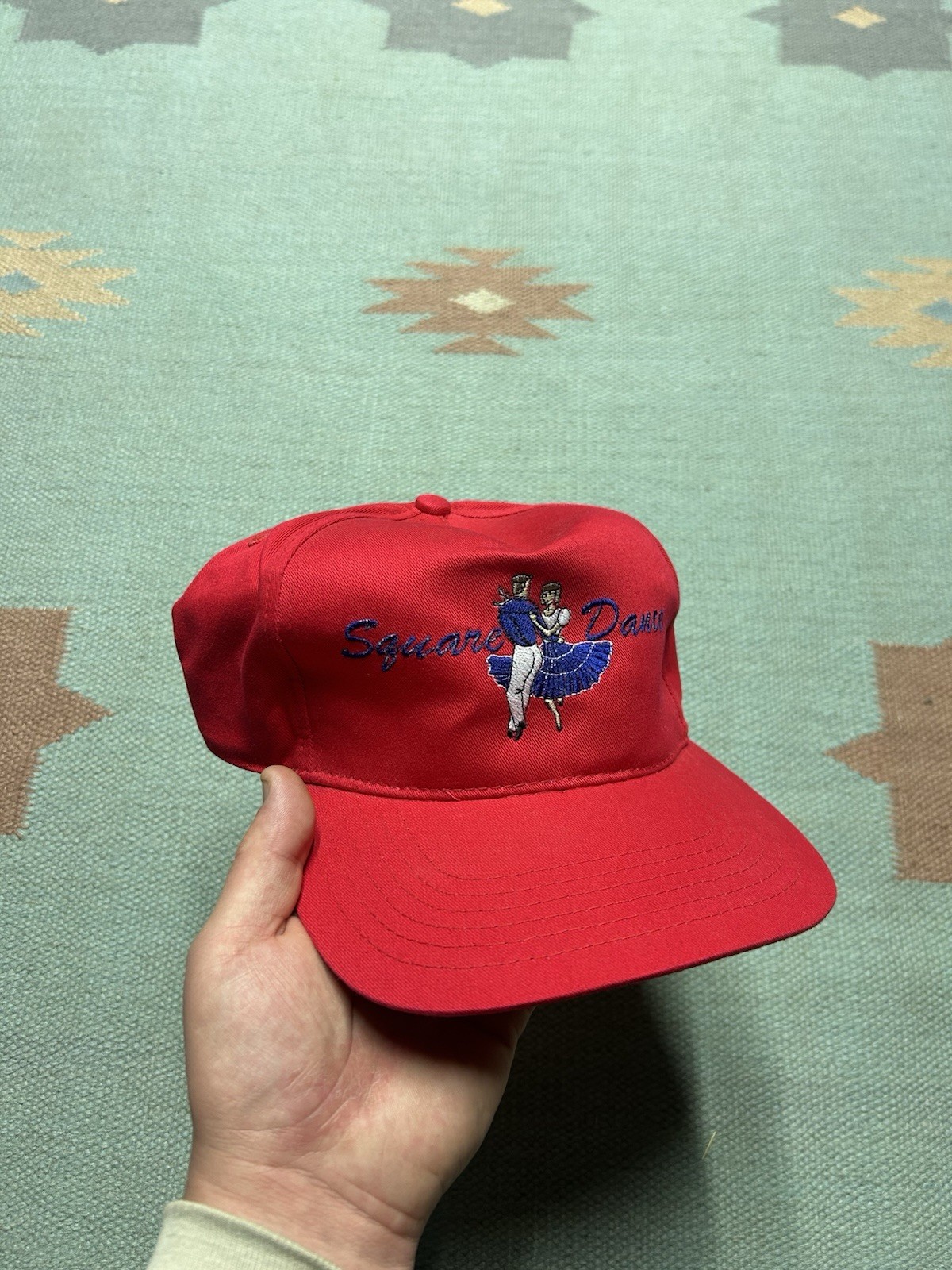 Vintage SnapBack hat cap square dance embroidered… - image 1