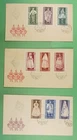 DR WHO 1963 HUNGARY 3 FDC NATIONAL COSTUME COMBO R49143