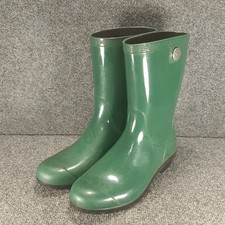 UGG Rubber Rain Boots Womens 10 Green Waterproof Pull On Made In USA
