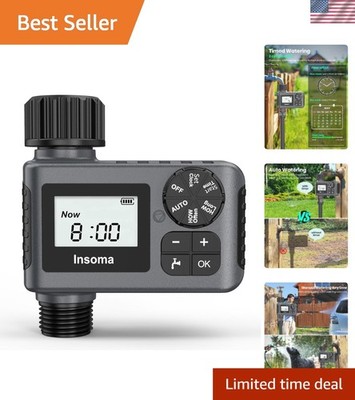Smart Rain Delay Sprinkler Timer - Customizable Watering System for Gardens