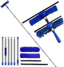 Window Cleaner Squeegee Kit - 2.38M (94inch) Cleaning Equipment with Long Han...