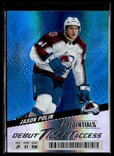 2024-25 Upper Deck Credentials Debut Ticket Access Blue #146 Jason Polin /399