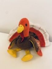 Vintage 1996 Gobbles Turkey Beanie Baby With Label And Tag