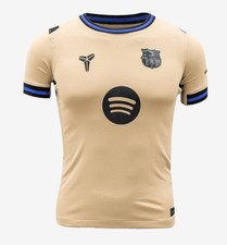 Nike Youth FC Barcelona Away Kid Shirts Gold Soccer Tee FCB Jersey HJ5286-784