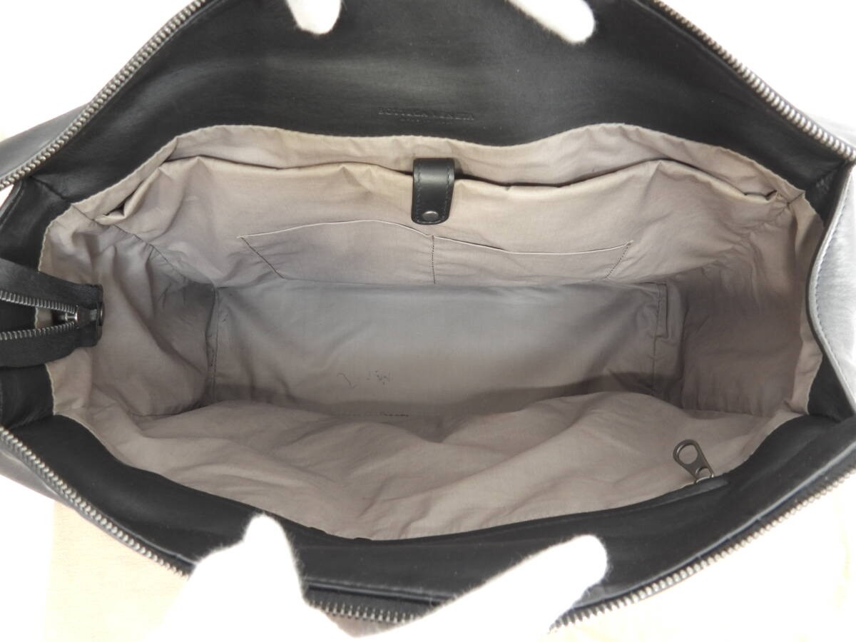 Bottega Veneta Shoulder Bag Black Leather Business Tote thumbnail 10