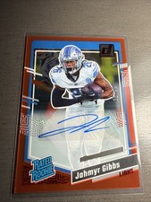 2023 Panini Clearly Donruss Jahmyr Gibbs #62 Auto Red /49