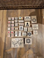 Lot of 33 Rubber Stamps Variety of Brands