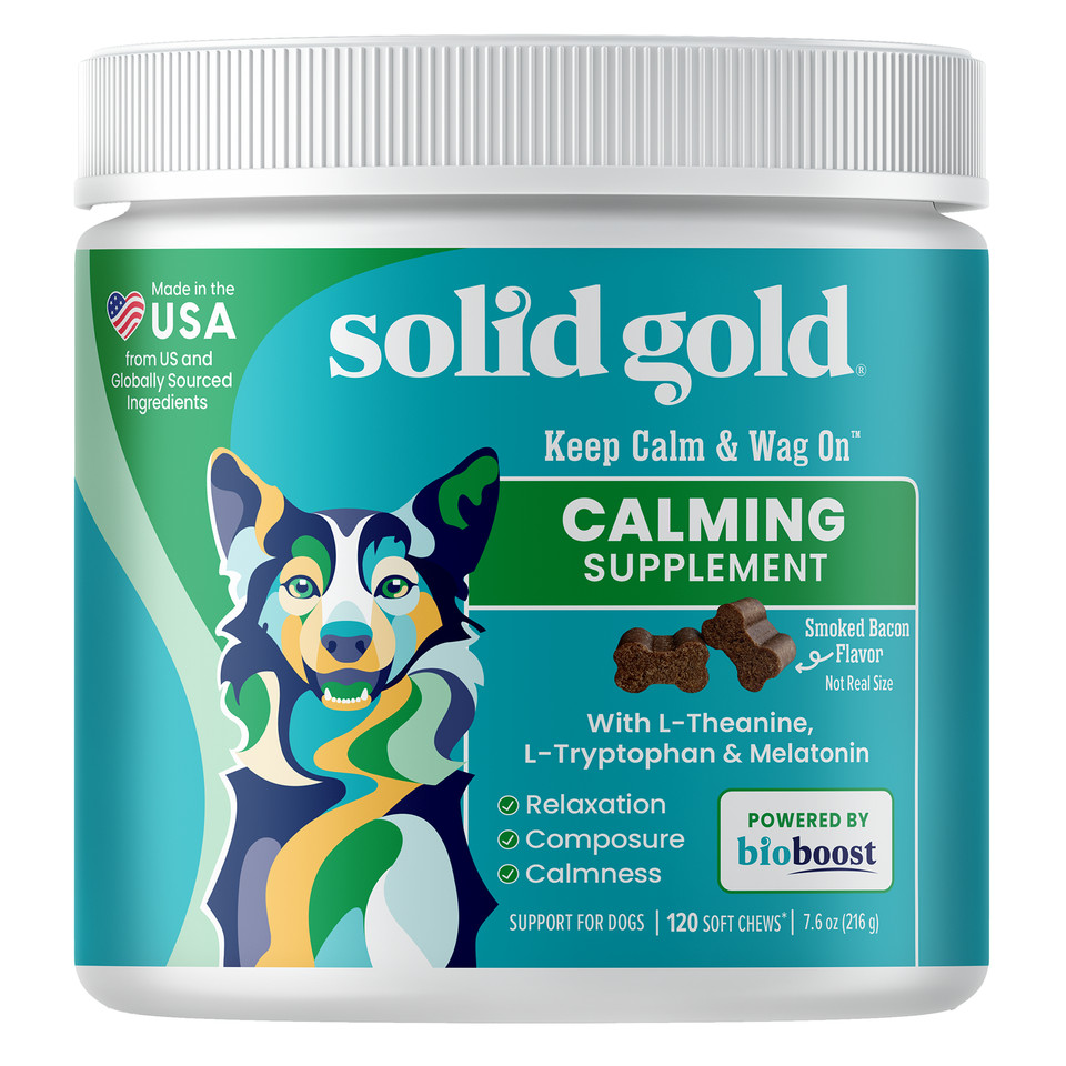 Keep Calm & Wag On™, Calming Supplement, For Dogs, Smoked Bacon, 120 Soft Chews,