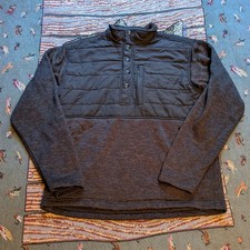 Ariat Tek Fleece Top Caldwell Snap Pullover Sweater Charcoal Size Medium